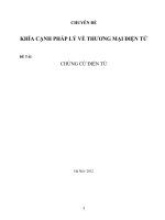 chuyên đề khía cạnh pháp lý về thương mại điện tử