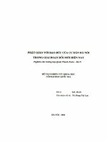 Phật giáo với đạo đức của cư dân Hà Nội trong giai đoạn đổi mới hiện nay