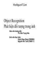 Object Recognition Phát hiện đối tượng trong ảnh