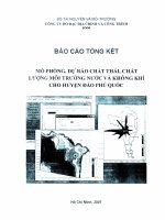 Mô phỏng, dự báo chất thải, chất lượng môi trường nước và không khí cho huyện đảo Phú Quốc