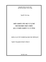 Khóa luận tốt nghiệp Điều khiển tốc độ và vị trí motor điện một chiều qua vi điều khiển và vi tính