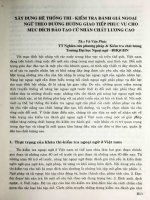 Xây dựng hệ thống thi-kiểm tra đánh giá ngoại ngữ theo đường hướng giao tiếp phục vụ cho mục đích đào tạo cử nhân chất lượng cao
