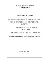 Phát triển dịch vụ bưu chính Việt Nam trong quá trình hội nhập kinh tế quốc tế