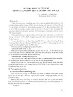 Phương pháp luyện tập trong giảng dạy học tập môn học tốc ký