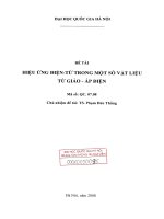 Hiệu ứng điện-từ trong một số vật liệu từ giảo - áp điện