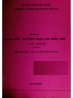 Phong cách ngữ pháp đoạn câu tiếng Việt tt