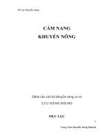 Cẩm nang khuyến nông của trung tâm khuyến nông đắk lắk