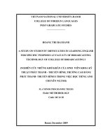 A study on students' difficulties in learning English for special purposes at Faculty of Broadcasting Technology of College of Broadcasting I