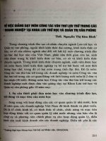 Về việc giảng dạy môn công tác văn thư lưu trữ trong các doanh nghiệp tại khoa lưu trữ và quản trị văn phòng