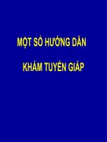 MỘT SỐ HƯỚNG DẪN  KHÁM TUYẾN GIÁP
