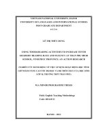 Nghiên cứu hành động về việc áp dụng hoạt động đọc tính giờ nhằm nâng cao tốc độ đọc và độ trôi chảy của học sinh lớp 10, trường THPT Trần Phú