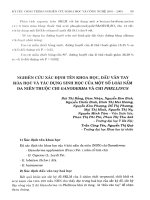 Nghiên cứu xác định tên khoa học, dấu vân tay hóa học và tác dụng sinh học của một số loài nấm đa niên thuộc chi Ganoderma và chi Phelilinus