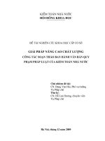 Giải pháp nâng cao chất lượng công tác soạn thảo ban hành văn bản quy phạm pháp luật của Kiểm toán Nhà nước