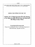 Nghiên cứu về Đánh giá tính dễ bị tổn thương và tác động của Biến đổi khí hậu tại thành phố Đà Nẵng và Quy Nhơn