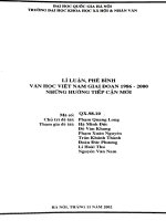 Lý luận, phê bình văn học Việt Nam giai đoạn 1986- 2000 những hướng tiếp cận mới