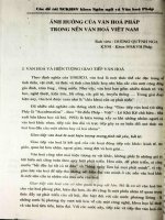 Ảnh hưởng của văn hóa Pháp trong nền văn hóa Việt Nam