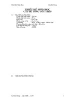 Thiết kế môn học cầu bê tông Thiết kế nhịp cầu bê tông cốt thép dự ứng lực, chiều dài toàn dầm 30,6m chiều dài tính toán 30m, khổ cầu 9m