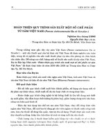 Hoàn thiện quy trình sản xuất một số chế phẩm từ sâm Việt Nam (Panax vietnamensis Ha et Grushv