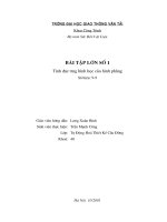 Bài tập lớn Sức bền vật liệu số1 Tính đặc trưng hình học của hình phẳng