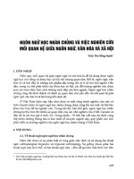 Ngôn ngữ học nhân chủng và việc nghiên cứu mối quan hệ giữa ngôn ngữ, văn hóa và xã hội