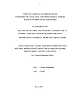 Thực trạng dạy và học nghe đối với sinh viên năm thứ nhất không chuyên tiếng Anh tại trường Đại học Phương Đông  vấn đề và giải pháp