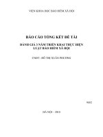 Đánh giá 3 năm triển khai thực hiện Luật Bảo hiểm xã hội- Viện khoa học bảo hiểm xã hội