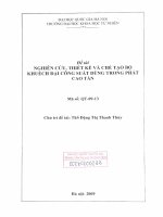 Nghiên cứu, thiết kế và chế tạo bộ khuếch đại công suất dùng trong phát cao tần