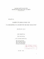Nghiên cứu động cơ học tập và ảnh hưởng của nó đối với việc học ngoại ngữ tt