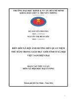 Biến đổi xã hội ảnh hưởng đến quan niệm thủ dâm trong giáo dục giới tính ở xã hội việt nam hiện nay