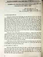 Nghiên cứu phương pháp dịch thuật đối với các văn bản luật tiếng Việt