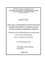 ử dụng giáo cụ trực quan để giảng dạy hiệu quả từ vựng chuyên ngành cho sinh viên hệ Cao đẳng Điều dưỡng, Học viện Y-Dược học cổ truyền Việt Nam tt