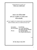 Nghiên cứu áp dụng phân loại thành phần kinh tế trong công tác thống kê Việt Nam  Tổng cục Thống kê