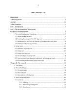 Sử dụng hoạt động nhóm để cải thiện kỹ năng nói của sinh viên năm thứ nhất trường Cao đẳng Kinh tế-Kỹ thuật Thương mại