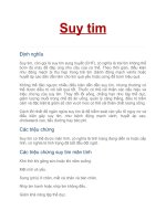 Suy tim : định nghĩa, nguyên nhân, triệu chứng, điều trị, phòng chống