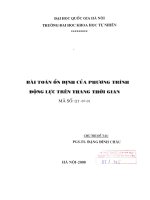 Bài toán ổn định của phương trình động lực trên thang thời gian