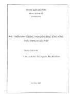 Phát triển kinh tế nông thôn đồng bằng sông Hồng thực trạng và giải pháp