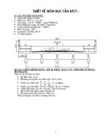 Đồ án thiết kế môn học cầu bê tông Thiết kế nhịp cầu bê tông cốt thép dự ứng lực, chiều dài nhịp 26m, khổ cầu 10m