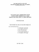 Xây dựng quy trình phân tích hàm lượng phóng xạ U, Th, K trong mẫu địa chất và môi trường