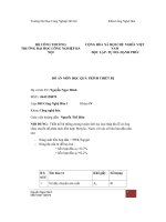 Thiết kế hệ thống chưng luyện liên tục loại tháp đĩa lỗ có ống chảy truyền để phân tách hỗn hợp Metylic và Nước