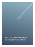 PHƯƠNG PHÁP ĐÁNH GIÁ GIẢI HỆ PHƯƠNG TRÌNH HAY VÀ KHÓ