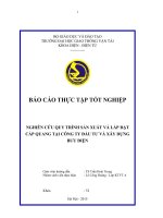 NGHIÊN CỨU QUY TRÌNH SẢN XUẤT VÀ LẮP ĐẶT CÁP QUANG TẠI CÔNG TY ĐẦU TƯ VÀ XÂY DỰNG BƯU ĐIỆN