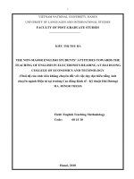 Thái độ của sinh viên không chuyên đối với việc dạy đọc hiểu tiếng Anh chuyên ngành Điện tử tại trường Cao đẳng Kinh tế - Kỹ thuật