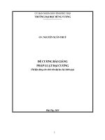 ĐỀ CƯƠNG BÀI GIẢNG PHÁP LUẬT ĐẠI CƯƠNG (Tài liệu dùng cho sinh viên đại học hệ chính quy)