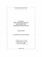 Kiểm chứng chương trình Java tuân thủ đặc tả UML bằng lập trình hướng khía cạnh