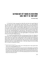 Sự phân biệt về ý nghĩa và cách dùng giữa một ít  và một chút