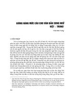 Gióng hàng mức câu cho văn bản song ngữ Việt - Trung