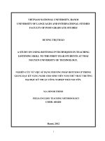 A study on using “Bottom-up” techniques in teaching listening skill to the first-year students at Thai Nguyen University of Technology