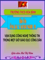 báo cáo sáng kiến kinh nghiệm ứng dụng CNTT vào giảng dạy môn GDCD