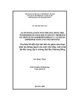 Tìm hiểu lối diễn đạt khó hiểu do phân chia đoạn phát âm không hợp lý của sinh viên tiếng Anh trình độ tiền trung cấp ở Trường Đại học Phương Đông