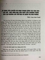 Áp dụng tiêu chuẩn iso 9000 trong công tác văn thư-lưu trữ - một môn học cần thiết của chương trình đào tạo ngành lưu trữ học và quản trị văn phòng